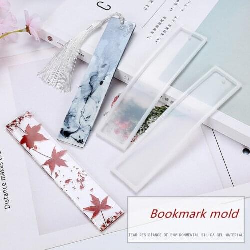 Silicone DIY Bookmark Casting Mould DIY Craft Silicone Mold Bookmark Mold Making Epoxy Jewelry Supplies (White)