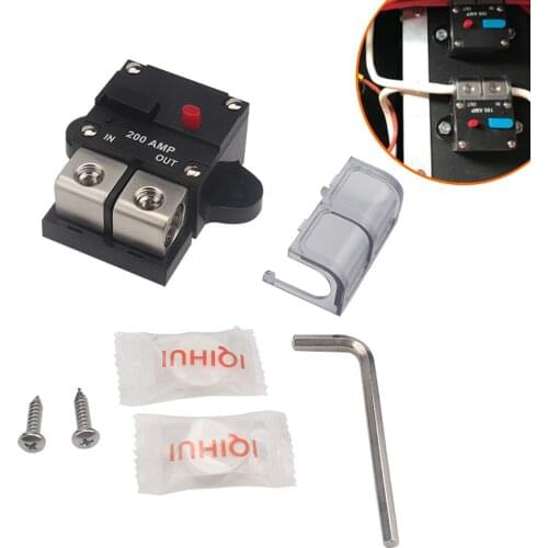 200A250A Resumable Circuit Breaker Fuse Holder Switching Power Supply for Cars, Trucks, Heavy Vehicles, Motorhomes, Marine Audio