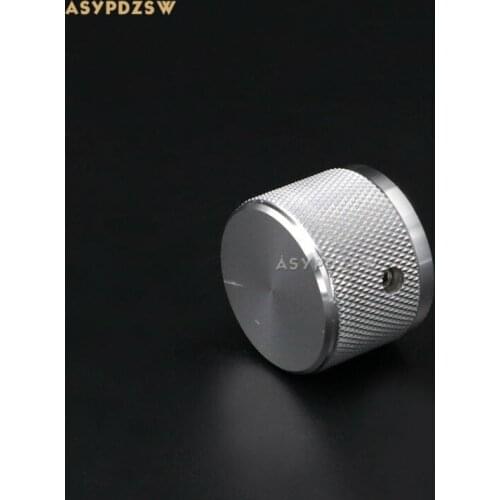 1 PCS 30*22 Knurled silver full aluminum Preamplifier/DAC/Amplifier volume potentiometer knob