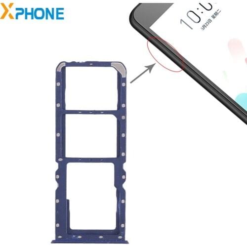 2 x SIM Card Tray and Micro SD Card Tray for OPPO A5 A3s Card Tray for OPPO A5 A3s Mobile Phone Replacement Accessories