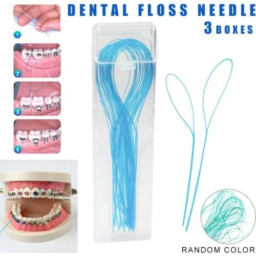 3 Packs Floss Threaders Tooth Floss Holders Between Orthodontic Braces Bridge SANA889