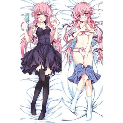 3D Double-sided Japanese BL Anime Mirai Nikki Gasai yuno Throw Otaku Dakimakura Gifts Bedding Hugging Body Pillow Case 2021