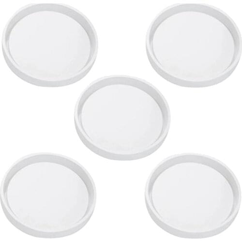 5 Pack Big Diy Round Coaster Silicone Mold, Diameter 3.15Inch/8cm, Molds for Casting with Resin, Cement