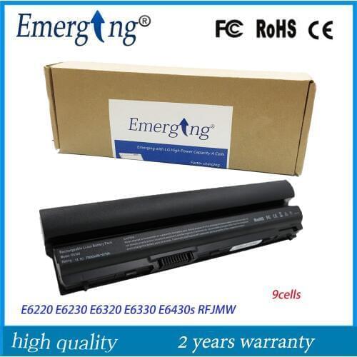 9cells New Laptop Battery for Dell Latitude E6120 E6220 E6230 E6320 E6330 E6430S RFJMW 11HYV 3W2YX 5X317