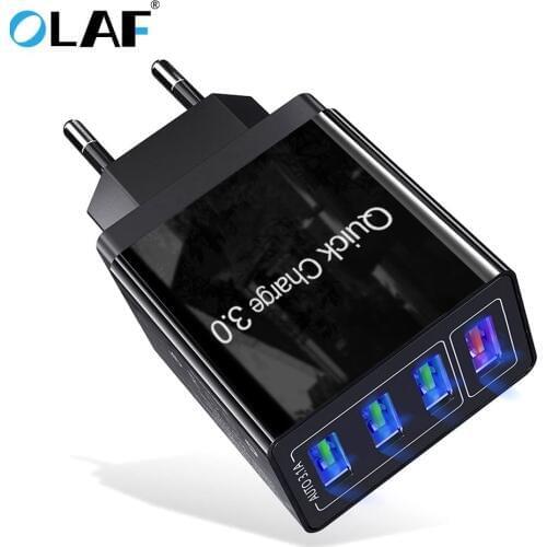 OLAF Quick Charge 3.0 USB Charger QC3.0 Turbo Fast Charging EU/US/UK Plug Mobile Phone Charger Adapter for iPhone Samsung Xiaomi