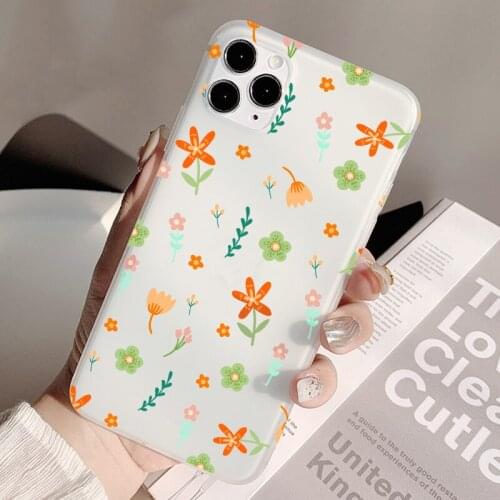 Phone Case For Oppo Realme C3 C12 C21 7 8 Pro 7i Watercolor Painted Small Flowers Soft Silicone Protect Back Cover Fundas Coque
