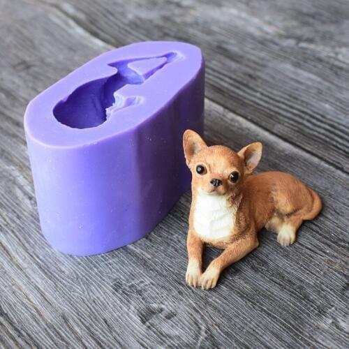 Chihuahua Fondant Silicone Molds For Cake Decorating Puppy Pet Dog Baking Chocolate Biscuits Tools SQ18108