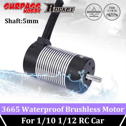 Surpass Hobby Rocket Brushless Motor 3665 Motors 3100KV 2600KV 2100KV 1800KV 1550KV 5mm Shaft for 1/10 TRAXXAS Short Truck Car