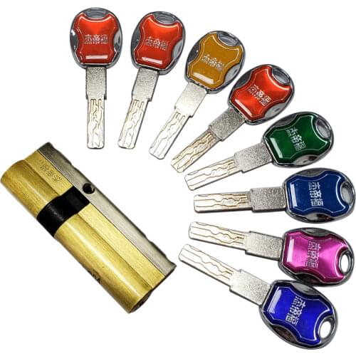 Class C 90mm(32.5x57.5mm) 8keys Lock Replacement C Grade Security Entrance Door Lock Cylinder