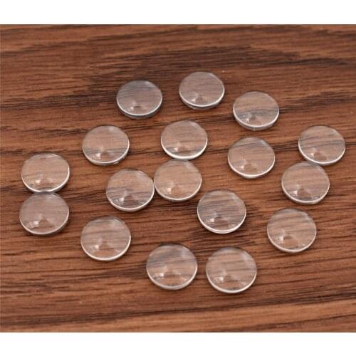 40pcs/lot 10mm Round Flat Back Tranparent Clear Glass Cabochon Crystal Domed Magnifying for Diy Charm Pendant Jewelry Making