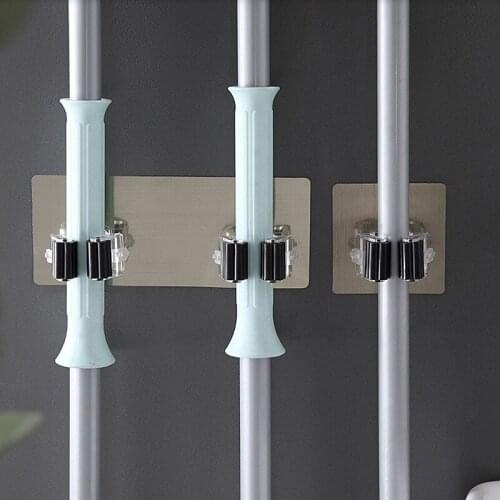 Adhesive Multi-Purpose Hooks Wall Mounted Mop Organizer Holder RackBrush Broom Hanger Hook Kitchen bathroom Strong Hooks