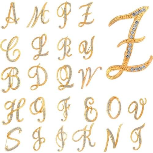 LNRRABC Brooches Letter On Clothes