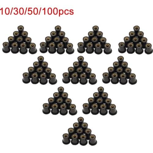 M5 Rubber Well Nut Blind Fastener Windscreen Windshield Fairing Bolt Cowl For Honda Kawasaki Yamaha BMW Ducati 90111-KW3-003