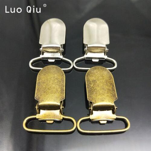 Belt clip Metal Suspender Garment Clip pacifier clips metal multifunction use merceria U shape 39*25mm 100 pcs/lot