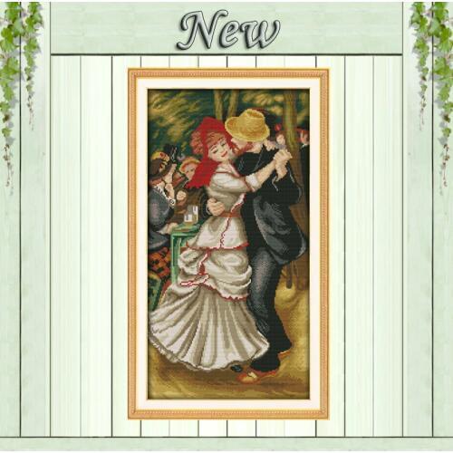 Passionate dance love diy home Decor painting counted print on canvas DMC 11CT 14CT kits Cross Stitch embroidery needlework Sets