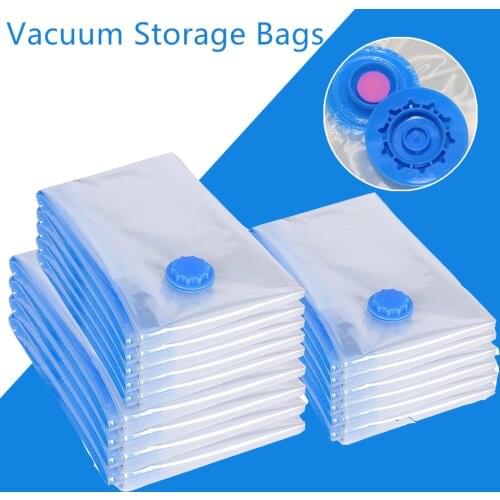 10 X Jumbo Vacuum Bag Storage Bag Home Organizer Transparent Border Foldable Clothes Organizer Seal Compressed Travel Saving Bag