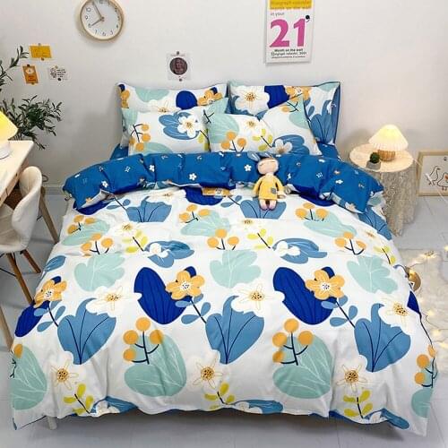 PAPA&MIMA Print Bedding Set Bed Linen (Pillowcase Sheet Duvet Cover) Single Double Queen King Size