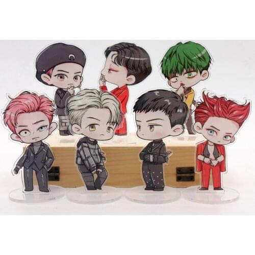 KPOP EXO Transparent Double Sides Desk Stand Figure Board Desktop Bedroom Decor XIUMIN BAEKHYUN Fans Collection h2