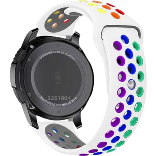 20mm/22mm watch band for Samsung Galaxy watch 3/46mm/42mm/Active 2/Gear S3 Frontier Silicone bracelet Huawei GT/GT2/2e/Pro strap