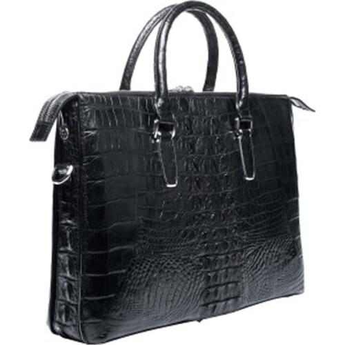 Xinepiju new crocodile bag Men handbags male bag leisure business zipper double sided crocodile leather Male handbag