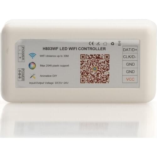 H803 WIFI LED WIFI Controller Full DIY Drive Max 2048 Pixels Support Dozens of Chips Support ArtNet Remote Control DC5-24V