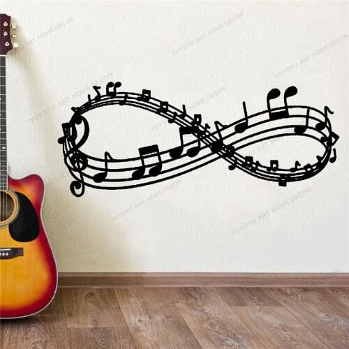 Music Notes Vinyl Wall Decal Musical Stickers Home Decor Bedroom Art Mural Girl Gift Removable Wallpoof CX1716