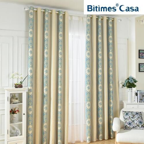 Jacquard Blackout Window Curtain Chenille For Living Room Bedroom Wedding Room Color Splicing High Shading Home Decor