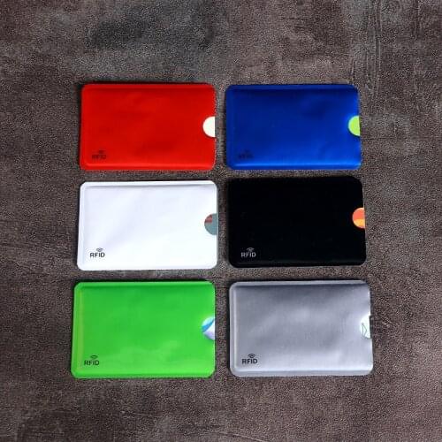 10/Pcs Color Anti-Scan Card Sleeve Credit RFID Card Protector Anti-magnetic Aluminum Foil Portable Bank Card Holder