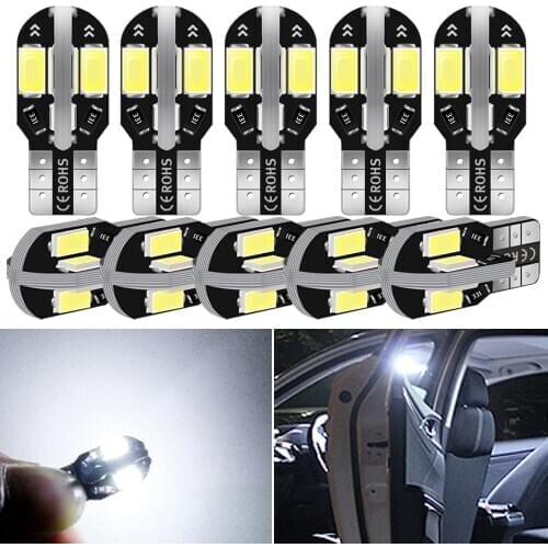 10Pcs LED T10 W5W Canbus WY5W Bulbs 194 168 LED Super Bright Car Interior Light Clearance Side Marker Auto Lamp 12V 6000K White