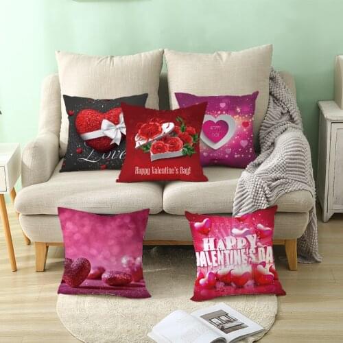 2021 Valentines Day ins Pillowcase Custom Cushion Wedding Household Items Sofa Pillowcase Cushion Pillow 45*45 cm