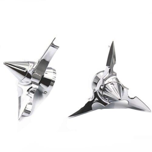 2x 29.5mm Spun Blade Spinning Front Axle Cap Nut Cover For Harley Electra Road Glide Street Glide Sportster 1200 883