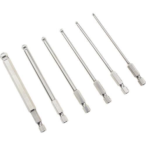 6pcs 100mm Magnetic Ball End Hexagon Head Screwdriver Bits Screwdriver Set Electric Screwdriver Drill Tools