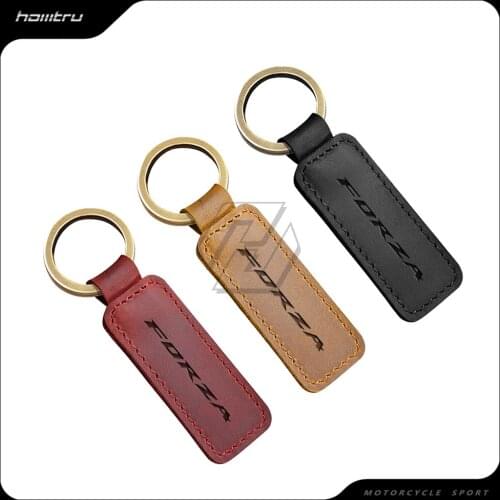 Motorcycle Keychain Motocross Cowhide Key Ring Fits for Honda Forza 125 250 300 Scooter