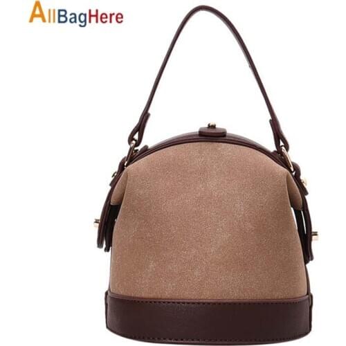 Brand Women Mini Bucket Bag New 2020 Female Messenger Bags Vintage Quality Scrub PU Leather Fashion Shoulder Bag Ladies Handbags
