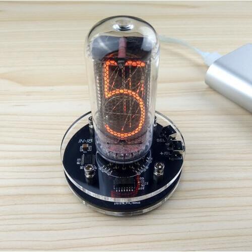 NEW 1-bit integrated glow tube clock FOR IN-18 clock glow tube nixie clock Built in Boost module