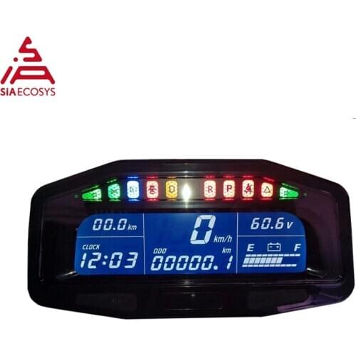X8-E Electric Motorcycle Speedometer 48v - 96v for E-car Hall Sensor Type