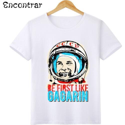 Childrens CCCP USSR Gagarin Design Boys/Girl T Shirt Kids Short Sleeve Tops Children T-Shirt,HKP3063