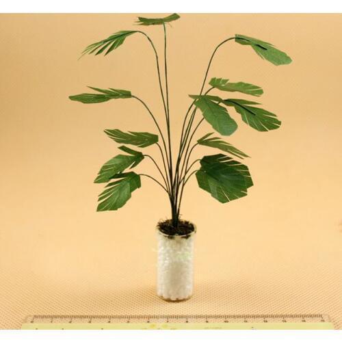 G05-X090 children baby gift Toy 1:12 Dollhouse mini Furniture Miniature baby Glass flower San Weikui tree 1pcs