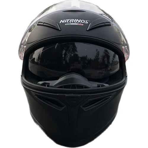 ECE Approved Double Lens Motorcycle Crash Helmet Matte Black High Quality Electric Motorbike Full Face Motorcycle Helmet
