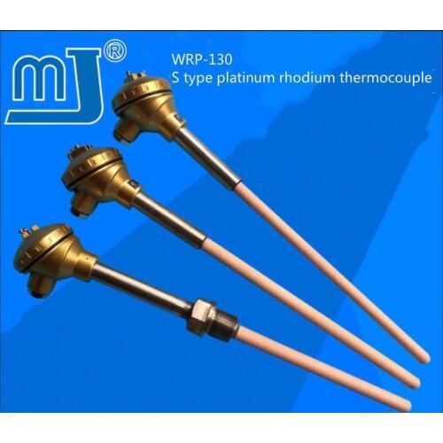 WRP-130 platinum rhodium thermocouple, S type, precision high temperature corundum tube, 0-1600 degree temperature sensor