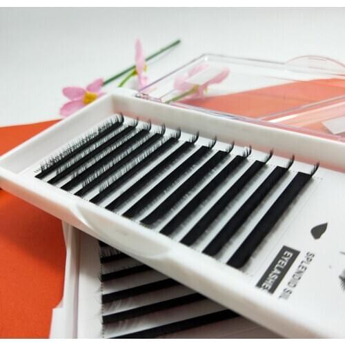 1 Tray Seashine Handmade Individual Eyelash Extension C D L Curl Support Customized Logo And Boxes Russian Lash Free Shipping