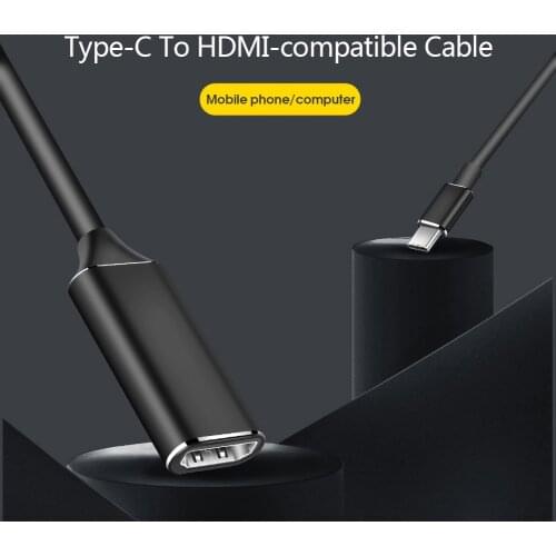 Kebidu USB 3.1 Type C to HDMI-compatible Adapter 4K 30Hz Cable for MacBook Samsung Galaxy S10 Huawei Mate P20 USB-C Converter