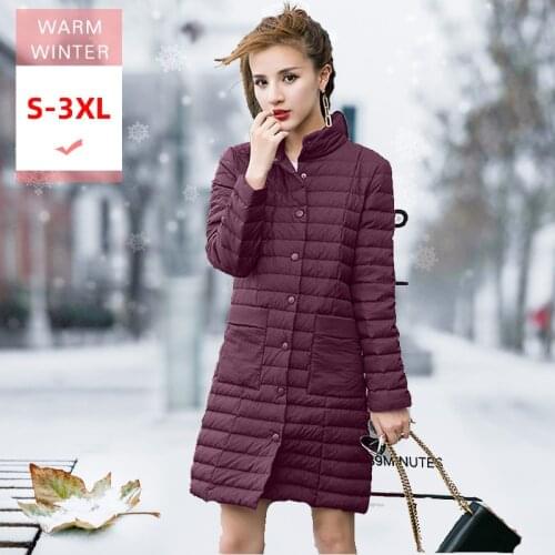 New Autumn Winter Women White Duck Down Jacket Female ultra Light Slim Thin Stand Collar Zipper Warm Feather Coat Good Quality