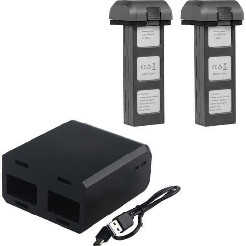 2PCS High Capacity Li-Po Battery 7.6V 3400mAh Battery With Charger for MJX B4W JJRC X11 Potensic D88 EACHINE EX3 RC Drone