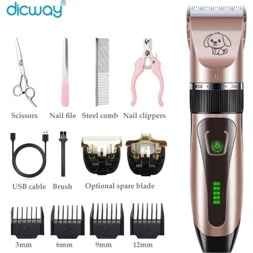 Electric Pet Clipper Dog Hair Clipper For Dogs Reachageable Haircut Shaver Cat Hair Cutting Remover Machine Trimmer Grooming Kit