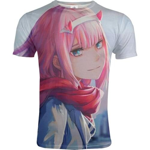 Fashion Anime T-shirt Darling In The Franxx 3D Printed Men/Women Casual O-Neck Streetwear Tshirt Trendy Hip Hop Unisex Tees Tops