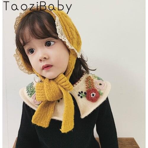 Autumn And Winter Girl New Korean Version Long Scarf Headdress Hair Ornament Small Pure Cotton Wool Hair Band Trend