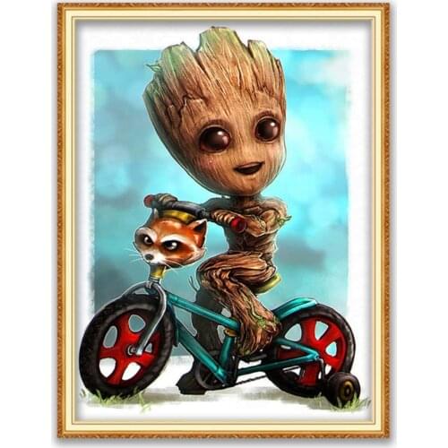 Groot DIY Cross Stitch 11CT Embroidery Kits Craft Needlework Set Printed Canvas Cotton Thread Home Decoration For Living Room