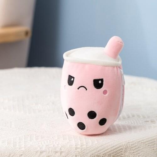 20cm Cute Cartoon Real-Life Bubble Tea Cup Shaped Pillow Super Soft Back Cushion Kids Toys Birthday Gift Stuffed Funny Toy