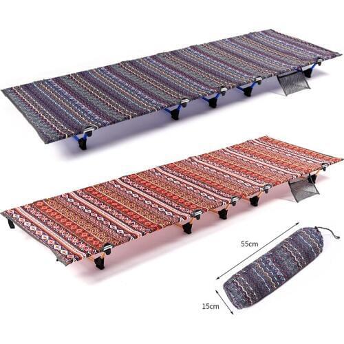 Portable Ultralight Folding Bed Outdoor Travel Tent Camping Bed Hiking Mountaineering Hunting Sleeping Beds Fishing Mat Rest Bed